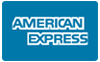 American Express logo prominently displayed on a blue background, symbolizing secure and convenient payment solutions.